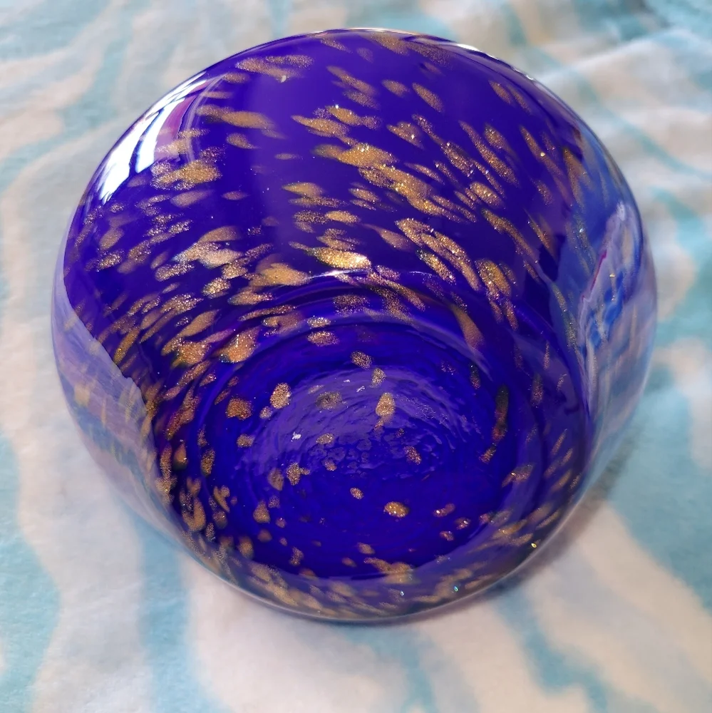 Vase Cobalt Blue and Gold